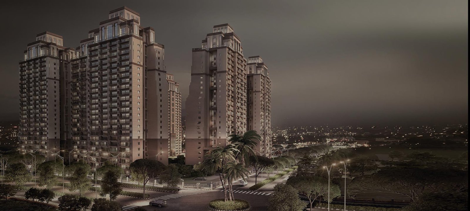 Ace Sector 150 Noida towers at dusk